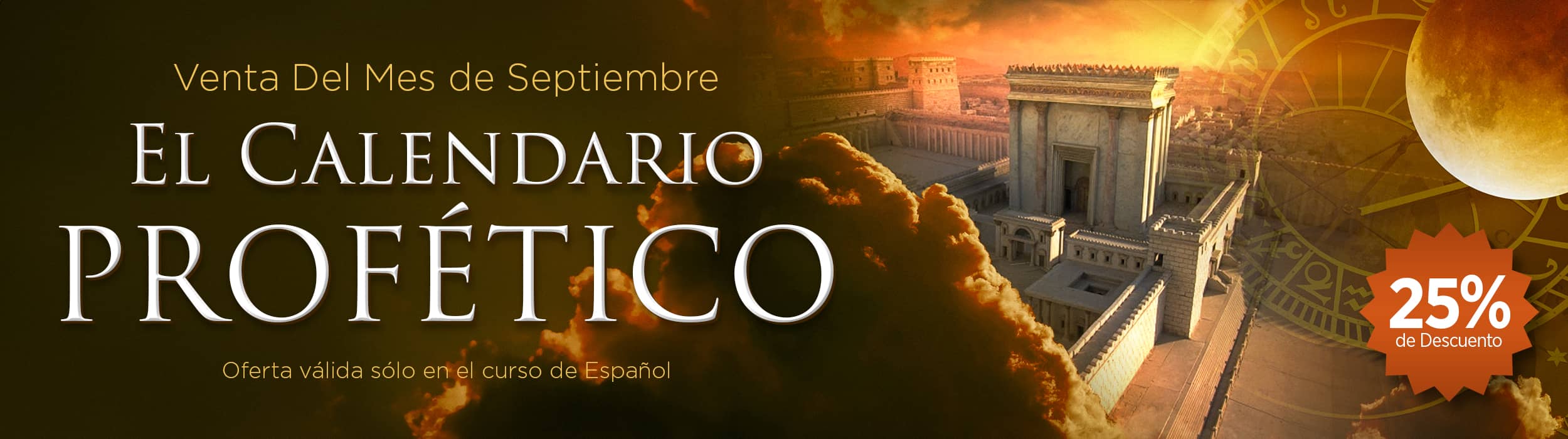 El Calendario Profético – Oferta de septiembre en español – Banner del sitio web